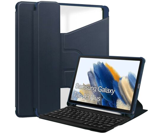 Чохол до планшета BeCover Keyboard 360° Rotatable Samsung Tab A9 Plus SM-X210/SM-X215/SM-X216 11.0" Deep Blue (710330)