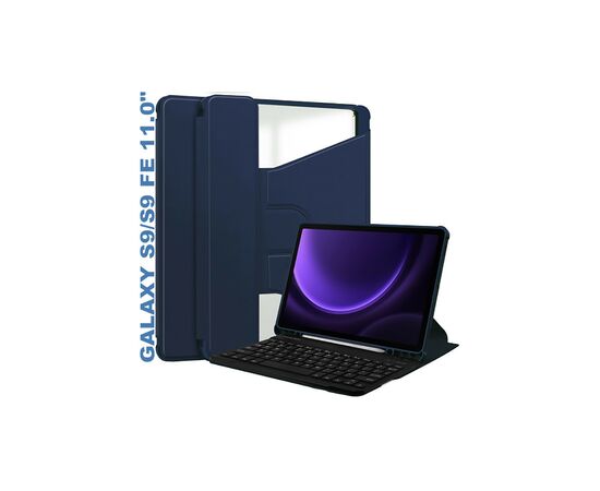 Чохол до планшета BeCover Keyboard 360° Rotatable Samsung Tab S9 (SM-X710/SM-X716)/S9 FE (SM-X510/SM-X516B) 11.0" Deep Blu (710427)