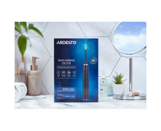 Электрическая зубная щетка Ardesto ETB-211B, изображение 7 Электрическая зубная щетка Ardesto ETB-211B, изображение 7