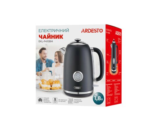 Электрочайник Ardesto EKL-F410BM, изображение 9 Электрочайник Ardesto EKL-F410BM, изображение 9