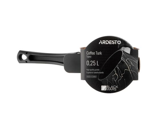 Турка Ardesto BLACK MARS гранит бакелитовая ручка 0.25 (AR0825SG), изображение 12 Турка Ardesto BLACK MARS гранит бакелитовая ручка 0.25 (AR0825SG), изображение 12