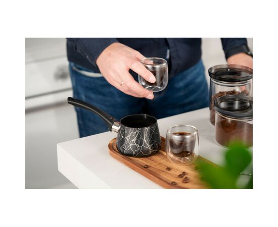 Турка Ardesto BLACK MARS гранит бакелитовая ручка 0.25 (AR0825SG), изображение 7 Турка Ardesto BLACK MARS гранит бакелитовая ручка 0.25 (AR0825SG), изображение 7