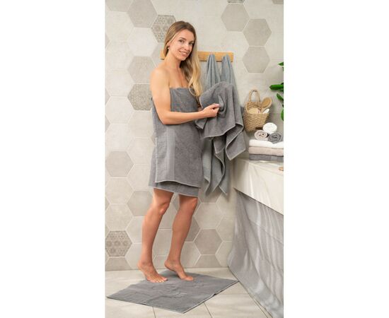 Рушник Ardesto махровий Benefit 100% бавовна сірий 50х90 см (ART2450SG), зображення 7 Рушник Ardesto махровий Benefit 100% бавовна сірий 50х90 см (ART2450SG), зображення 7