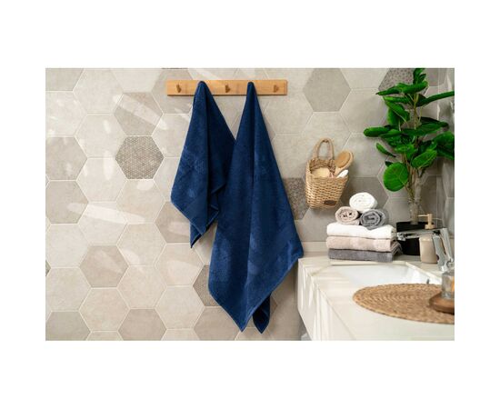 Рушник Ardesto махровий Benefit 100% бавовна темно-синій 50х90 см (ART2450DB), зображення 2 Рушник Ardesto махровий Benefit 100% бавовна темно-синій 50х90 см (ART2450DB), зображення 2
