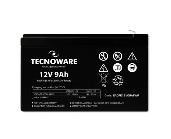Батарея к ИБП TECNOWARE 12V-9Ah (EACPE12V09ATWP), изображение 2 Батарея к ИБП TECNOWARE 12V-9Ah (EACPE12V09ATWP), изображение 2