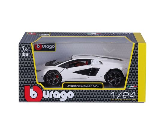 Машина Bburago Lamborghini Countach LPI 800-4 (белая, 1:24) (18-21102), изображение 6 Машина Bburago Lamborghini Countach LPI 800-4 (белая, 1:24) (18-21102), изображение 6