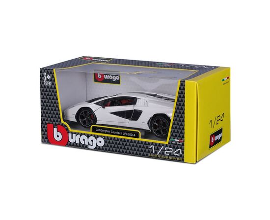 Машина Bburago Lamborghini Countach LPI 800-4 (белая, 1:24) (18-21102), изображение 7 Машина Bburago Lamborghini Countach LPI 800-4 (белая, 1:24) (18-21102), изображение 7