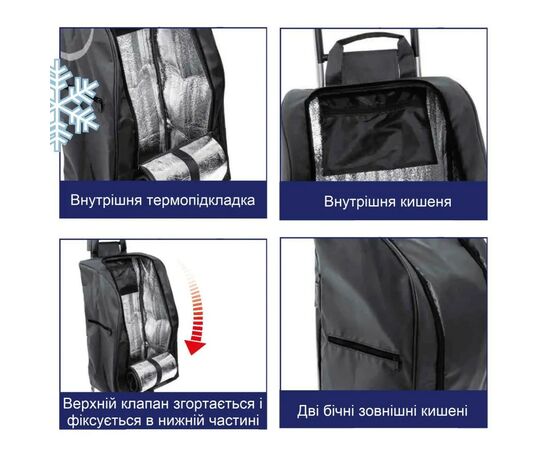Сумка-тележка Casa Si Buddy Black (CS93077Y06S) (DAS302428), изображение 2 Сумка-тележка Casa Si Buddy Black (CS93077Y06S) (DAS302428), изображение 2