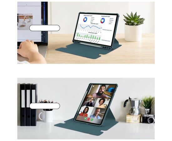 Чехол для планшета BeCover 360° Rotatable Samsung Tab A9 Plus SM-X210/SM-X215/SM-X216 11.0" Dark Green (710337), изображение 5 Чехол для планшета BeCover 360° Rotatable Samsung Tab A9 Plus SM-X210/SM-X215/SM-X216 11.0" Dark Green (710337), изображение 5