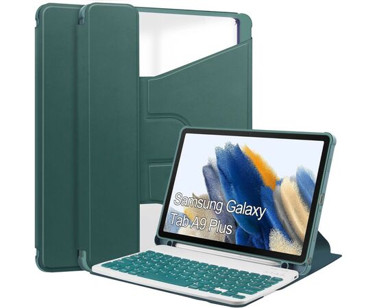 Чохол до планшета BeCover Keyboard 360° Rotatable Samsung Tab A9 Plus SM-X210/SM-X215/SM-X216 11.0" Dark Green (710331)