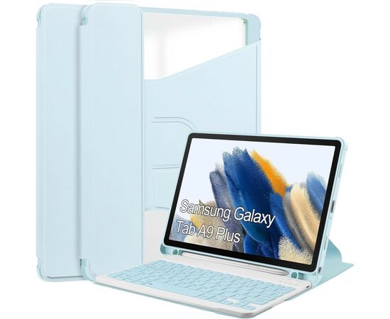 Чохол до планшета BeCover Keyboard 360° Rotatable Samsung Tab A9 Plus SM-X210/SM-X215/SM-X216 11.0" Light Blue (710332)