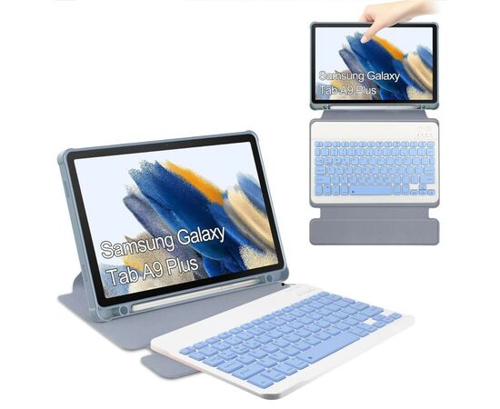Чехол для планшета BeCover Keyboard 360° Rotatable Samsung Tab A9 Plus SM-X210/SM-X215/SM-X216 11.0" Purple (710334), изображение 5 Чехол для планшета BeCover Keyboard 360° Rotatable Samsung Tab A9 Plus SM-X210/SM-X215/SM-X216 11.0" Purple (710334), изображение 5