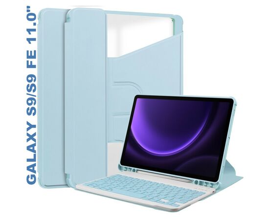 Чохол до планшета BeCover Keyboard 360° Rotatable Samsung Tab S9 (SM-X710/SM-X716)/S9 FE (SM-X510/SM-X516B) 11.0" Light Bl (710429)