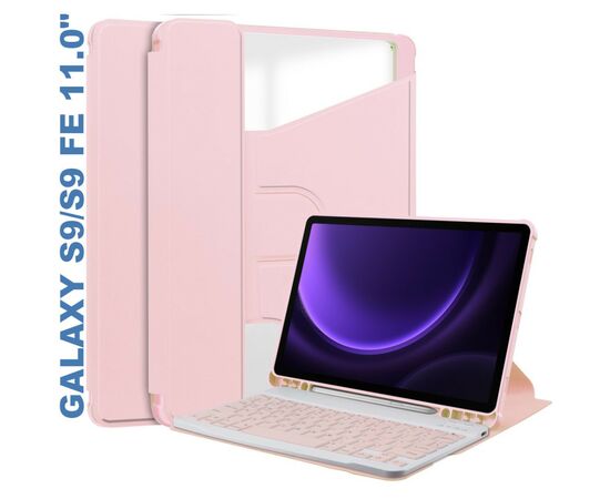Чохол до планшета BeCover Keyboard 360° Rotatable Samsung Tab S9 (SM-X710/SM-X716)/S9 FE (SM-X510/SM-X516B) 11.0" Pink (710430)