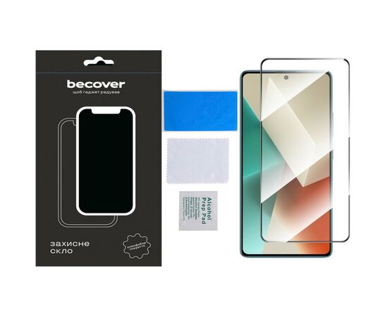 Стекло защитное BeCover Xiaomi Redmi Note 13 Pro Black (710364), изображение 4 Стекло защитное BeCover Xiaomi Redmi Note 13 Pro Black (710364), изображение 4