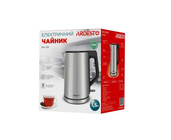 Электрочайник Ardesto EKL-X51, изображение 3 Электрочайник Ardesto EKL-X51, изображение 3