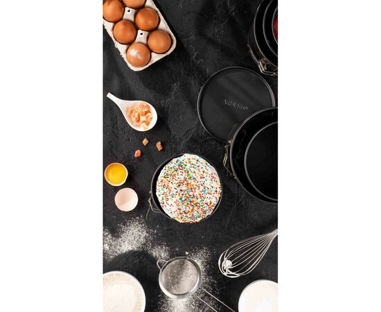 Форма для випікання Ardesto Gemini Easter Cake Round Detachable 14 x 12 см (AR2506G), зображення 2 Форма для випікання Ardesto Gemini Easter Cake Round Detachable 14 x 12 см (AR2506G), зображення 2