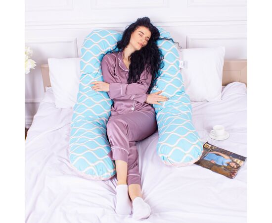 Подушка MirSon для беременных и отдыха Naturale Line Print №8004 U-образная Gracia (2200006178224), изображение 7 Подушка MirSon для беременных и отдыха Naturale Line Print №8004 U-образная Gracia (2200006178224), изображение 7
