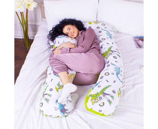 Подушка MirSon для беременных и отдыха Naturale Line Print №8009 U-образная Dinosaur robot (2200006178286), изображение 2 Подушка MirSon для беременных и отдыха Naturale Line Print №8009 U-образная Dinosaur robot (2200006178286), изображение 2