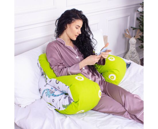 Подушка MirSon для беременных и отдыха Naturale Line Print №8009 U-образная Dinosaur robot (2200006178286), изображение 5 Подушка MirSon для беременных и отдыха Naturale Line Print №8009 U-образная Dinosaur robot (2200006178286), изображение 5