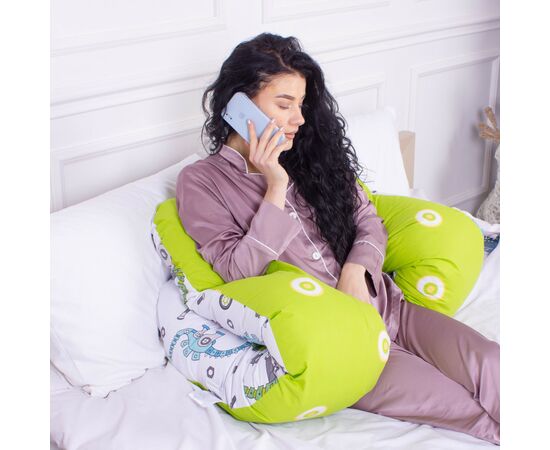 Подушка MirSon для беременных и отдыха Naturale Line Print №8009 U-образная Dinosaur robot (2200006178286), изображение 6 Подушка MirSon для беременных и отдыха Naturale Line Print №8009 U-образная Dinosaur robot (2200006178286), изображение 6