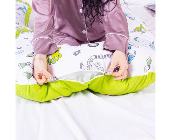 Подушка MirSon для беременных и отдыха Naturale Line Print №8009 U-образная Dinosaur robot (2200006178286), изображение 8 Подушка MirSon для беременных и отдыха Naturale Line Print №8009 U-образная Dinosaur robot (2200006178286), изображение 8