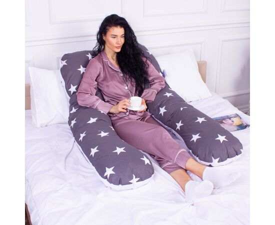 Подушка MirSon для беременных и отдыха Naturale Line Print №8010 U-образная Berto (2200006178293), изображение 6