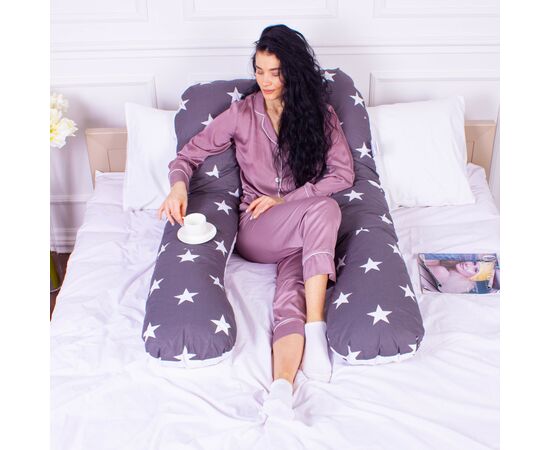 Подушка MirSon для беременных и отдыха Naturale Line Print №8010 U-образная Berto (2200006178293), изображение 7