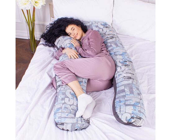 Подушка MirSon для беременных и отдыха Naturale Line Print №8011 U-образная Mutia (2200006178316), изображение 2 Подушка MirSon для беременных и отдыха Naturale Line Print №8011 U-образная Mutia (2200006178316), изображение 2