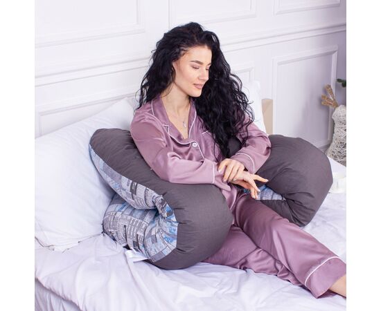 Подушка MirSon для беременных и отдыха Naturale Line Print №8011 U-образная Mutia (2200006178316), изображение 4 Подушка MirSon для беременных и отдыха Naturale Line Print №8011 U-образная Mutia (2200006178316), изображение 4