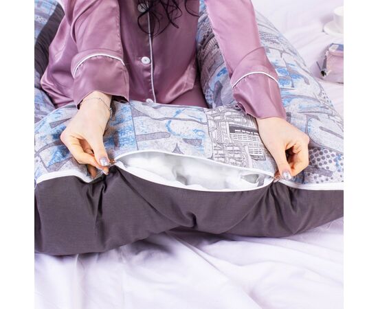 Подушка MirSon для беременных и отдыха Naturale Line Print №8011 U-образная Mutia (2200006178316), изображение 8 Подушка MirSon для беременных и отдыха Naturale Line Print №8011 U-образная Mutia (2200006178316), изображение 8