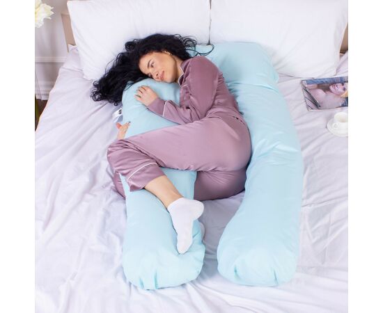 Подушка MirSon для беременных и отдыха Eco Line №8013 U-образная Blue (2200006178378), изображение 2 Подушка MirSon для беременных и отдыха Eco Line №8013 U-образная Blue (2200006178378), изображение 2