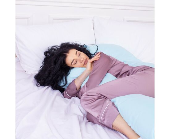 Подушка MirSon для беременных и отдыха Eco Line №8013 U-образная Blue (2200006178378), изображение 3 Подушка MirSon для беременных и отдыха Eco Line №8013 U-образная Blue (2200006178378), изображение 3