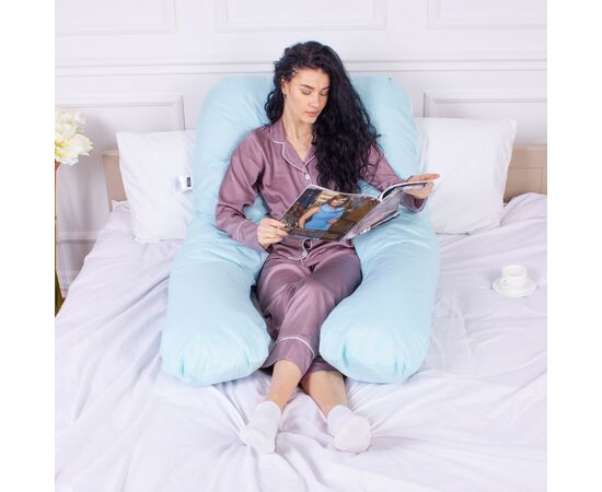 Подушка MirSon для беременных и отдыха Eco Line №8013 U-образная Blue (2200006178378), изображение 6 Подушка MirSon для беременных и отдыха Eco Line №8013 U-образная Blue (2200006178378), изображение 6