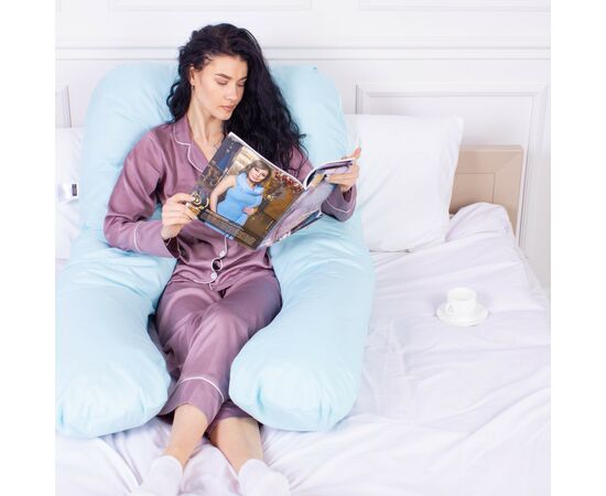 Подушка MirSon для беременных и отдыха Eco Line №8013 U-образная Blue (2200006178378), изображение 7 Подушка MirSon для беременных и отдыха Eco Line №8013 U-образная Blue (2200006178378), изображение 7