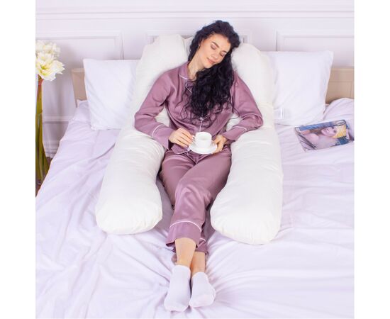 Подушка MirSon для беременных и отдыха Eco Line №8015 U-образная Creamy (2200006178392), изображение 6 Подушка MirSon для беременных и отдыха Eco Line №8015 U-образная Creamy (2200006178392), изображение 6