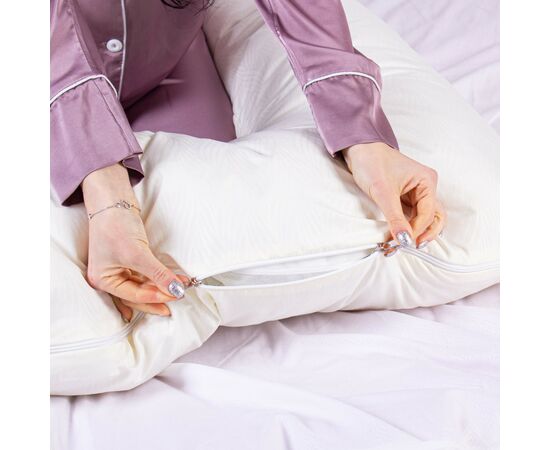 Подушка MirSon для беременных и отдыха Eco Line №8015 U-образная Creamy (2200006178392), изображение 8 Подушка MirSon для беременных и отдыха Eco Line №8015 U-образная Creamy (2200006178392), изображение 8