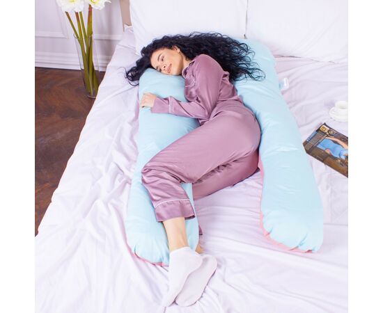 Подушка MirSon для беременных и отдыха Eco Line №8016 U-образная Dusty Rose (2200006178415), изображение 2
