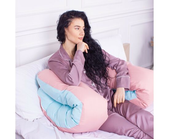 Подушка MirSon для беременных и отдыха Eco Line №8016 U-образная Dusty Rose (2200006178415), изображение 4