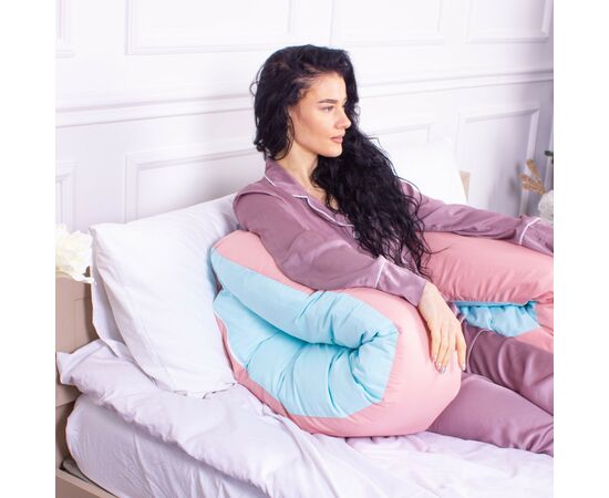 Подушка MirSon для беременных и отдыха Eco Line №8016 U-образная Dusty Rose (2200006178415), изображение 5