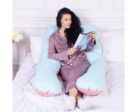 Подушка MirSon для беременных и отдыха Eco Line №8016 U-образная Dusty Rose (2200006178415), изображение 6