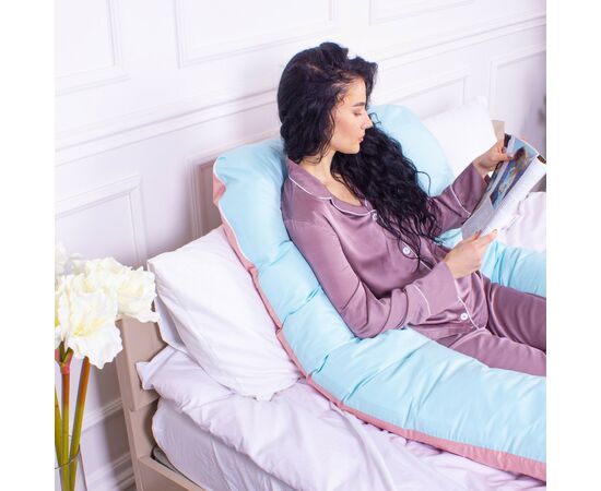 Подушка MirSon для беременных и отдыха Eco Line №8016 U-образная Dusty Rose (2200006178415), изображение 7