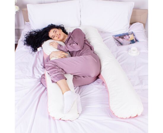 Подушка MirSon для беременных и отдыха Eco Line №8018 U-образная Warm Sand (2200006178439), изображение 2