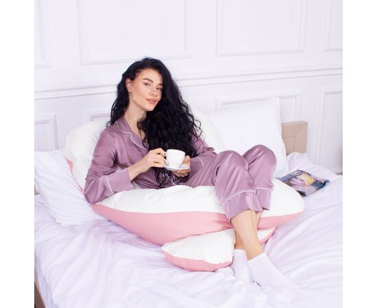 Подушка MirSon для беременных и отдыха Eco Line №8018 U-образная Warm Sand (2200006178439), изображение 7