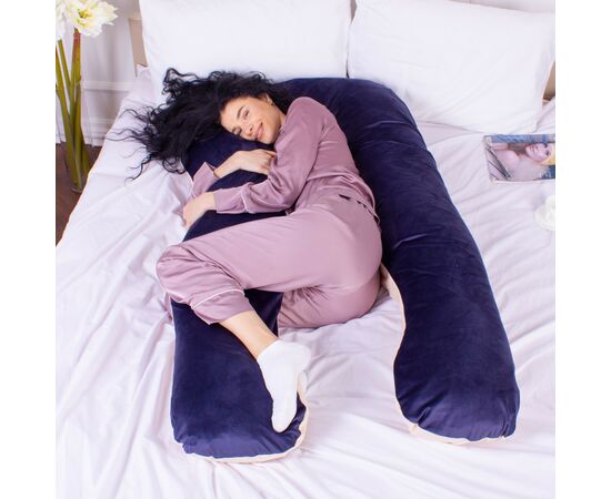 Подушка MirSon для беременных и отдыха Velvet Line №8022 U-образная Ruellia (2200006178545), изображение 2