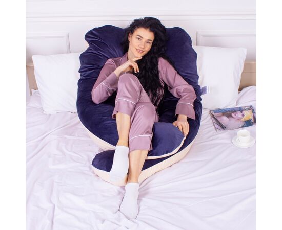 Подушка MirSon для беременных и отдыха Velvet Line №8022 U-образная Ruellia (2200006178545), изображение 6