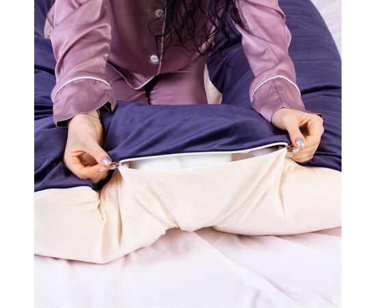 Подушка MirSon для беременных и отдыха Velvet Line №8022 U-образная Ruellia (2200006178545), изображение 7