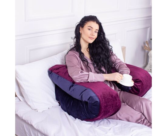 Подушка MirSon для беременных и отдыха Velvet Line №8023 U-образная Primula (2200006178552), изображение 5