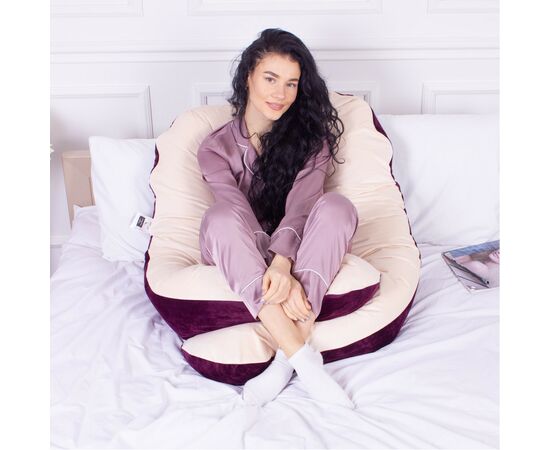 Подушка MirSon для беременных и отдыха Velvet Line №8024 U-образная Adenium (2200006178569), изображение 6 Подушка MirSon для беременных и отдыха Velvet Line №8024 U-образная Adenium (2200006178569), изображение 6