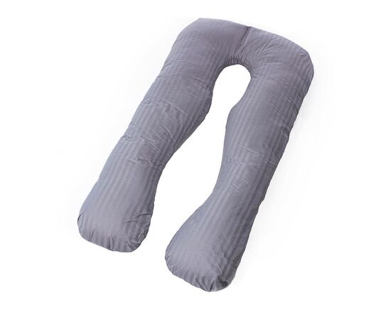 Подушка MirSon для беременных и отдыха Satin Stripe №8027 U-образная Light Gray (2200006178651)